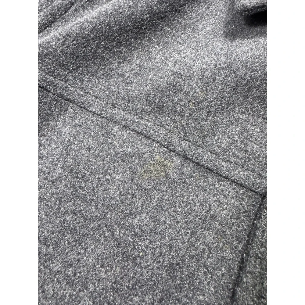 J Crew Quilted Jacket Men's XLT Grey Wool Thinsulate Coat Buttons Pockets VTG